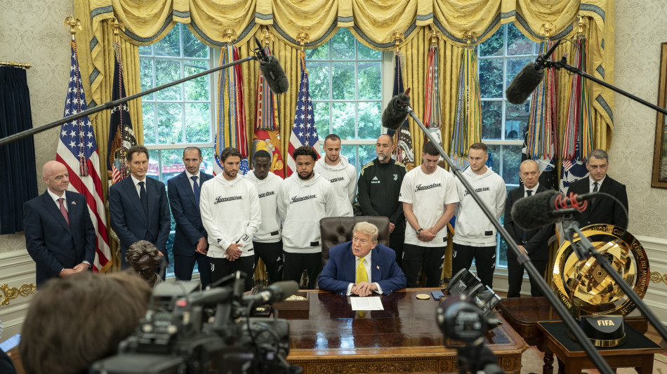 La Juventus ricevuta da Trump nello Studio Ovale