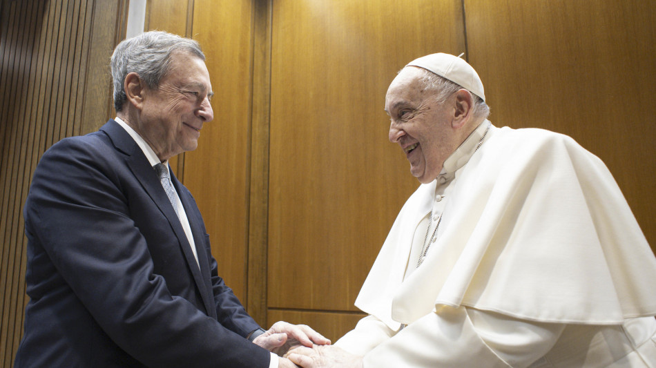Draghi, il Papa con la sua bontà ha illuminato il mondo