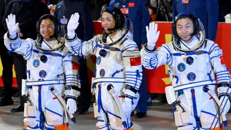 Three-person crew blasts off for China's Tiangong space station